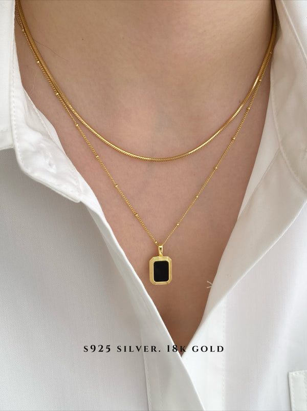 · Snake Bone Necklace | S925 Silver Plated 18k Gold | Niche Minimalist |