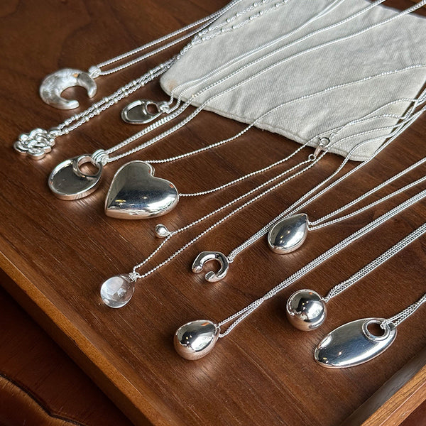 Sweater chain s925 sterling silver long necklace versatile fashionable silver jewelry