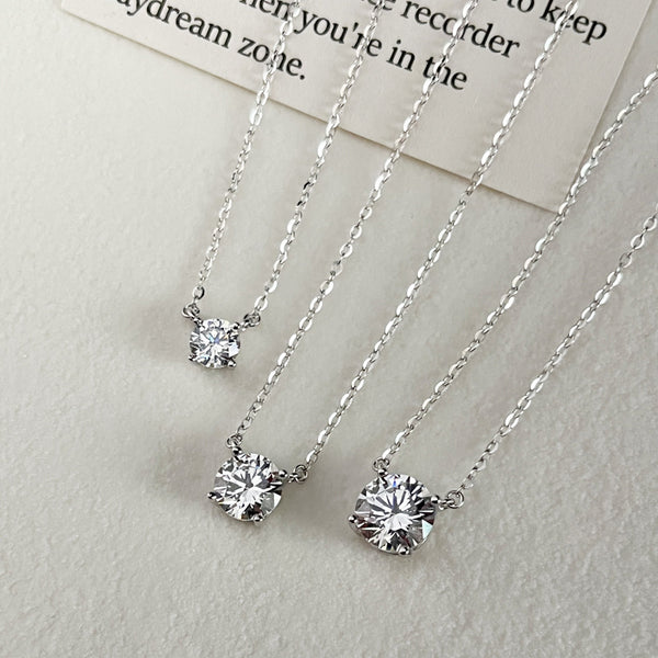925 sterling silver super flash high carbon diamond necklace light luxury exquisite non-fading collarbone chain